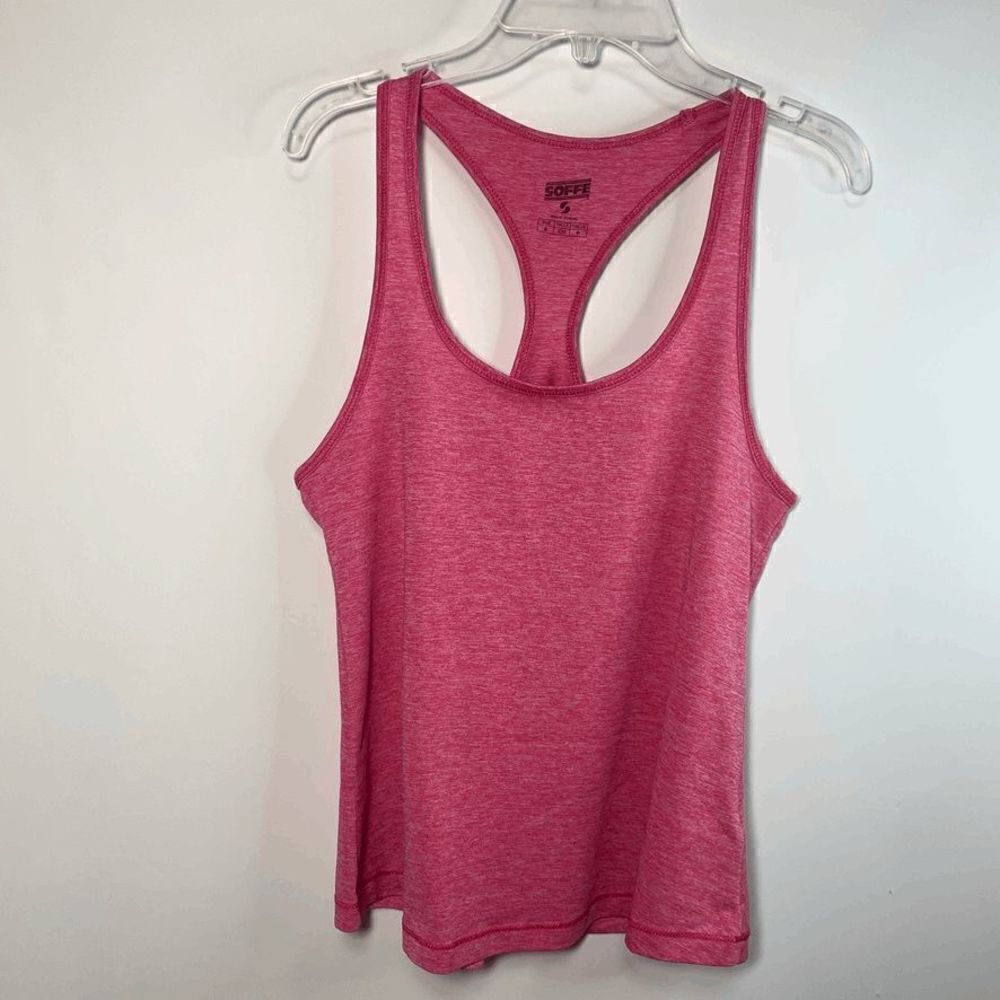 Soffe Racerback Hot Pink Tank Top Size Small